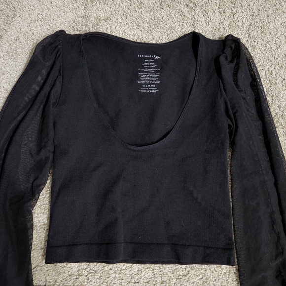 Free people Lost In Love Seamless Top in Black | Size XS/S - Picture 2 of 4